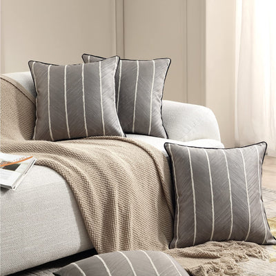 Stylish Grey Throw Pillow Covers