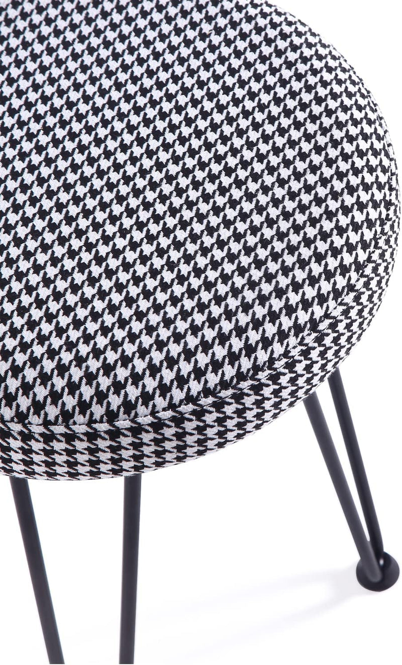 Velvet Striped Vanity Stool