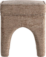 Load image into Gallery viewer, Upholstered Square Ottoman with Leopard Print, Soft Fabric Footrest Stool, Accent Vanity Stool for Living Room, Bedroom, Entryway Get Set Style Furniture