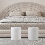 Load image into Gallery viewer, Linen Round Ottoman
