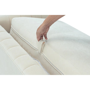 Luxora 84.6" Convertible Sleeper Sofa Bed, 2-in-1 Folding Sofa Bed with 2 Pillow (White) #030023 Get Set Style Furniture