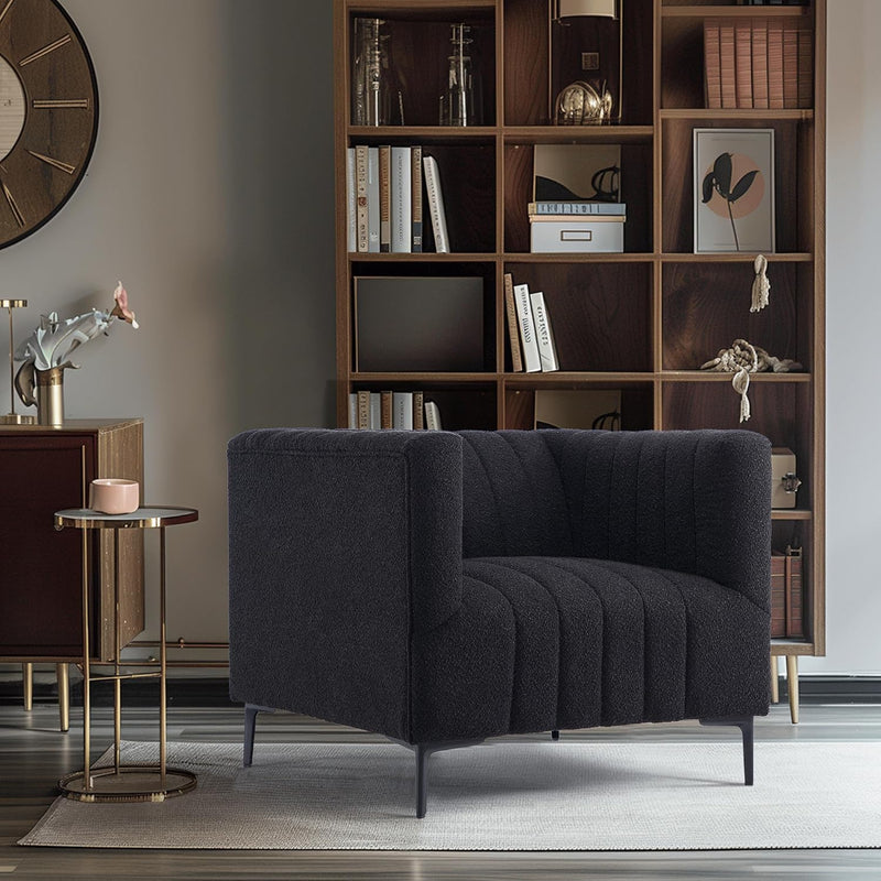 1 Seat Taupe Tufted Sofa 