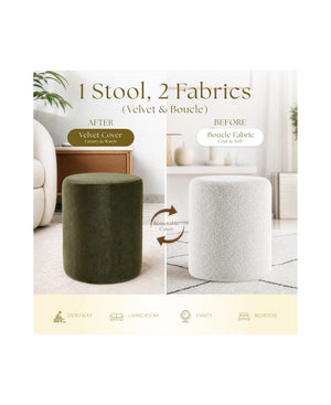 Paulo Bouclé Ottoman Get set style furniture