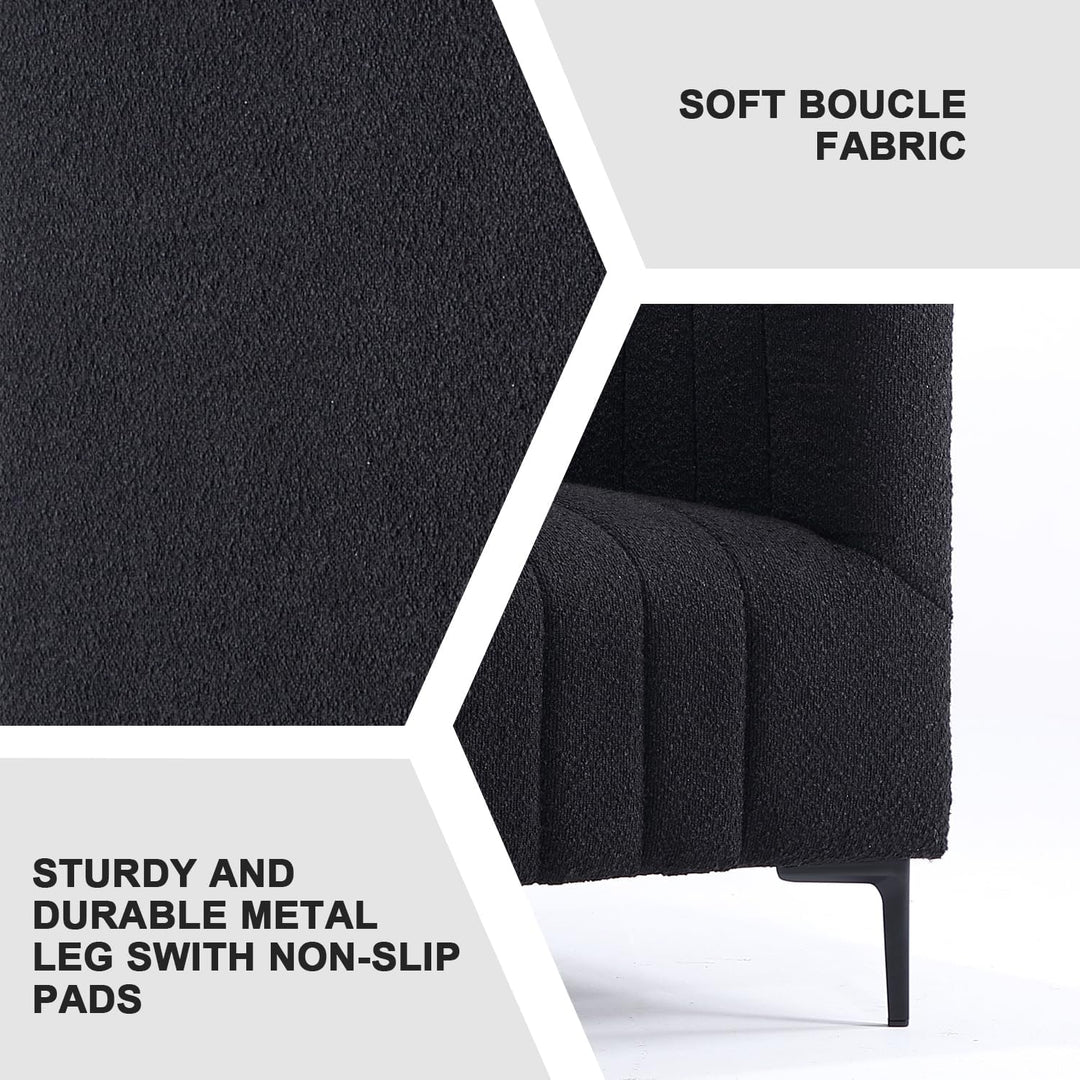 1 Seat Taupe Tufted Sofa #010065