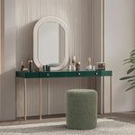 Load image into Gallery viewer, Sherpa Fabric Round Ottoman with Soft Padded Seat, Upholstered Footrest Stool (Green)
