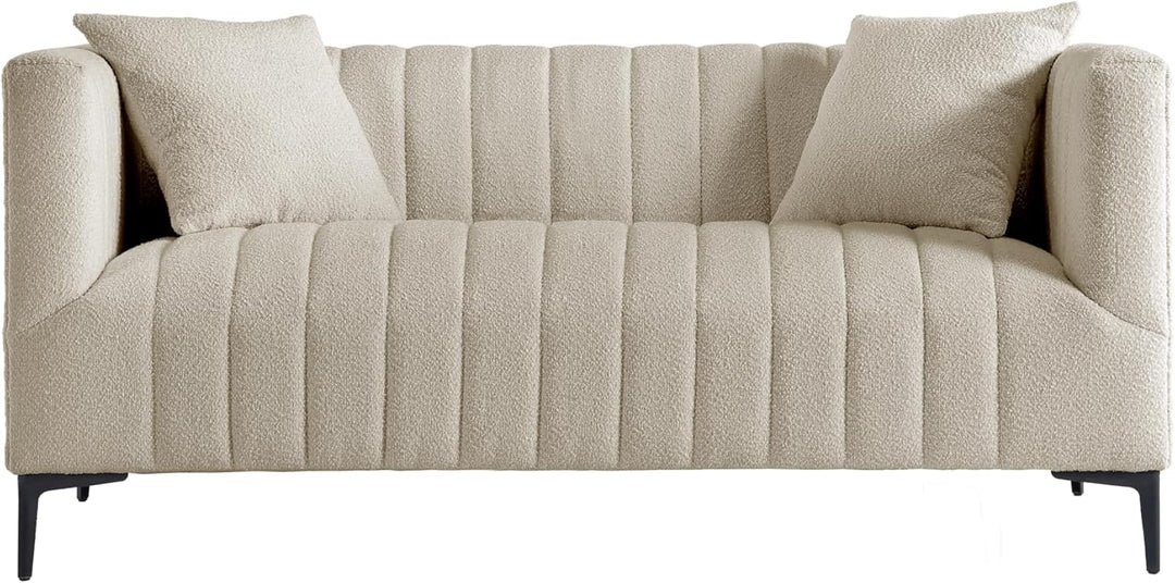 3 Seats Taupe Tufted Sofa #030004