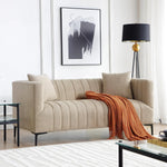 Load image into Gallery viewer, 3 Seats Khaki Tufted Sofa #030001
