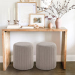 Load image into Gallery viewer, Tulum Khaki Round Ottoman Soft Pad #100072
