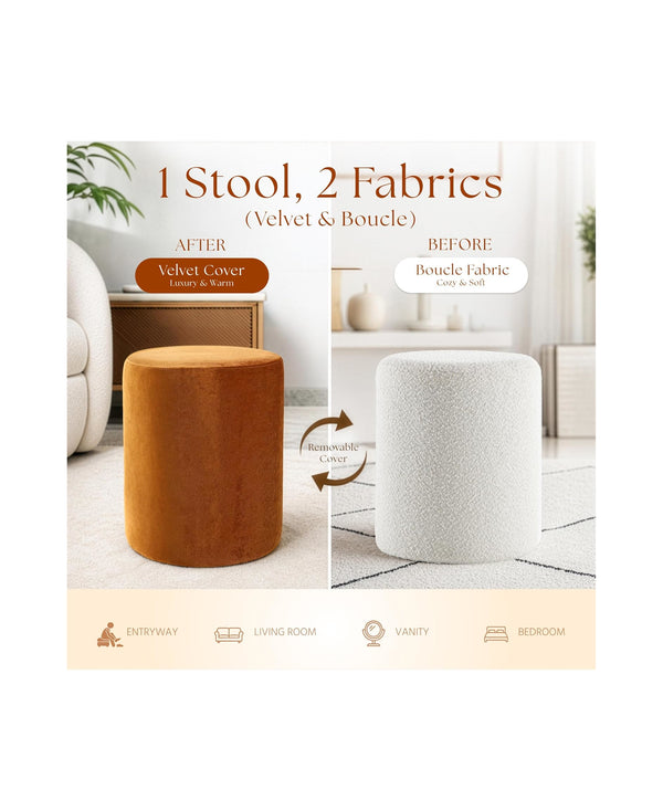 Paulo Bouclé Ottoman Get set style furniture