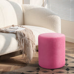 Load image into Gallery viewer, Pink Fabric Round Ottoman #100056
