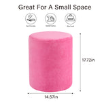 Load image into Gallery viewer, Pink Fabric Round Ottoman #100056
