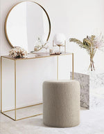 Load image into Gallery viewer, Paulo  Round Boucle Ottoman with Comfy Padded Seat
