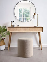 Load image into Gallery viewer, Paulo  Round Boucle Ottoman with Comfy Padded Seat
