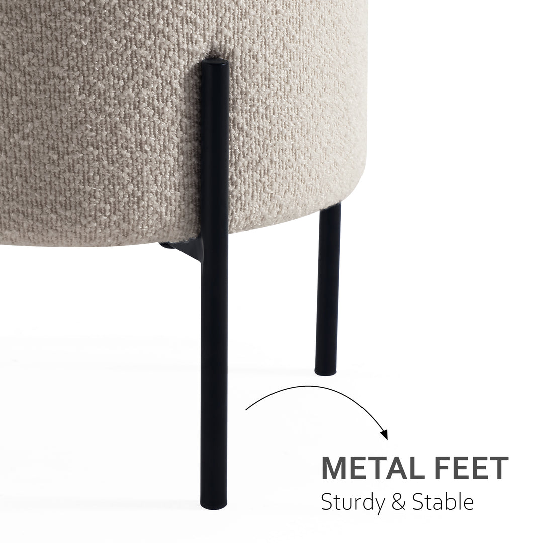 Liora Khaki Boucle Multifunctional Stool