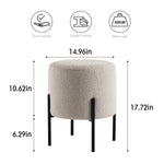 Load image into Gallery viewer, Liora Khaki Boucle Multifunctional Stool
