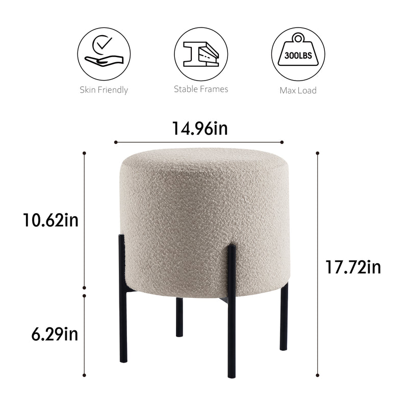 Khaki Boucle Multifunctional Stool 