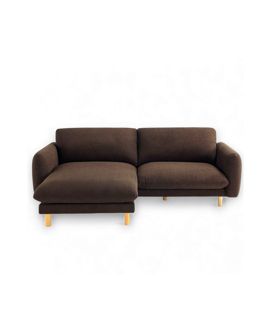 86"Wide Convertible Sectional Sofa, Modern L Shape Couches with Left/Right Reversible Chaise,  Mid-Century Sofa with Reversible Cushions (Chocolate)