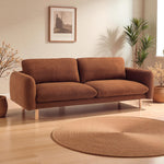 Load image into Gallery viewer, 86&quot; Wide Mid Century Modern Upholstered Sofa with Comfort Cushions (Cedar)
