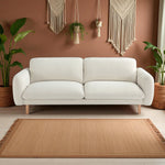 Load image into Gallery viewer, 86&quot; Wide Mid Century Modern Upholstered Sofa with Comfort Cushions (Off White)
