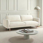 Load image into Gallery viewer, 86&quot; Wide Mid Century Modern Upholstered Sofa with Comfort Cushions (Off White)
