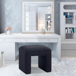 Load image into Gallery viewer, Black U Shaped Boucle Ottoman #100044
