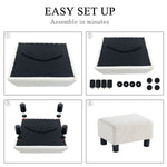 Load image into Gallery viewer, White Foot Resting Stool #100099
