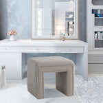 Load image into Gallery viewer, Khaki U-Shaped Boucle Ottoman #100043
