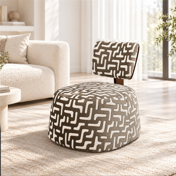 Kuba Burl Wood Accent Chair Get Set Style Furniture