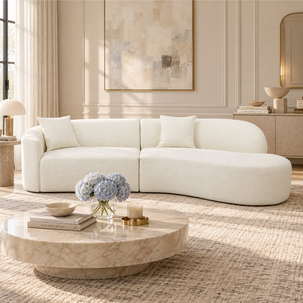 The Aveline Modern L-Shaped Sectional Sofa with Chaise Get Set Style Furniture