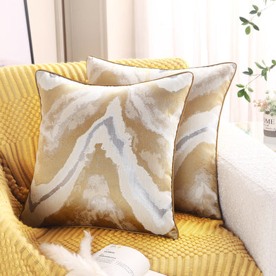 Stylish Gold-Silver Throw Pillow Covers