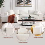 Load image into Gallery viewer, White Sectional Sofa Couch #030005
