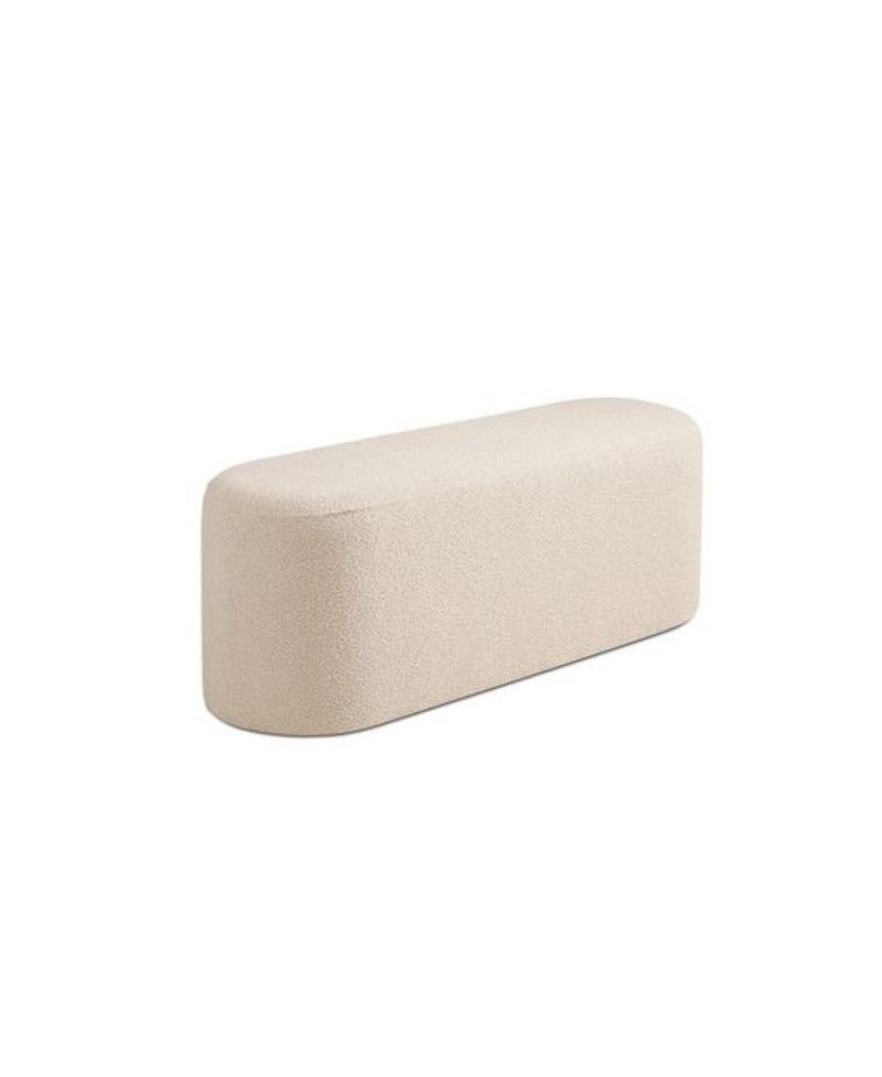 Taupe Boucle Bench 