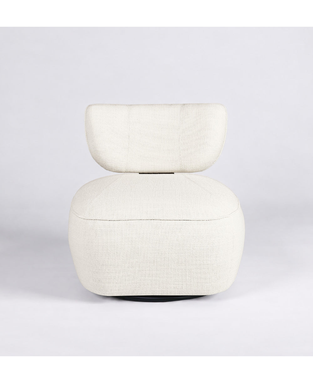 Aurelia Fluted Swivel Chair (White) Get Set Style Furniture