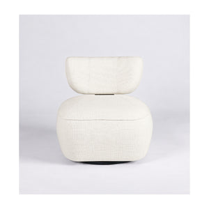 Aurelia Fluted Swivel Chair (White) Get Set Style Furniture