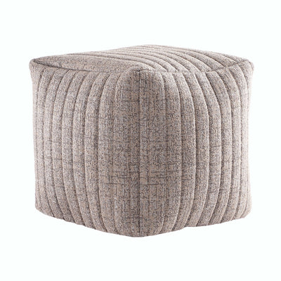 Taupe Boucle Stuffed Pouf #100107