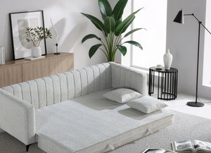 Luxora 84.6" Convertible Sleeper Sofa Bed, 2-in-1 Folding Sofa Bed with 2 Pillow (Gray) #030022 Get Set Style Furniture