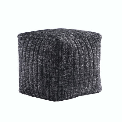Black Boucle Stuffed Pouf #100108