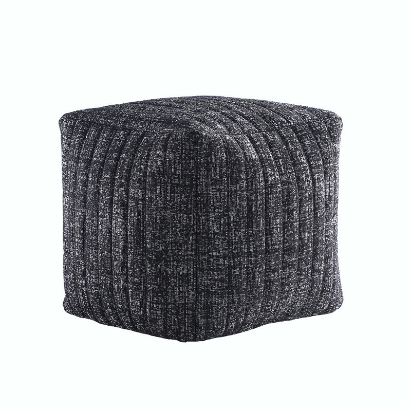 Black Boucle Stuffed Pouf 