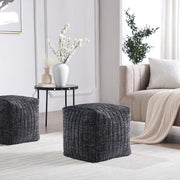 Black Boucle Stuffed Pouf #100108