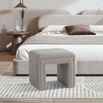 Load image into Gallery viewer, Khaki U-Shaped Boucle Ottoman #100043
