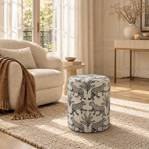 The Leopard Jacquard Ottoman Get Set Style Furniture