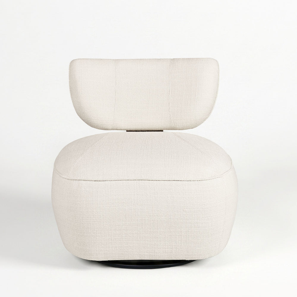 Aurelia Fluted Swivel Chair (White) Get Set Style Furniture