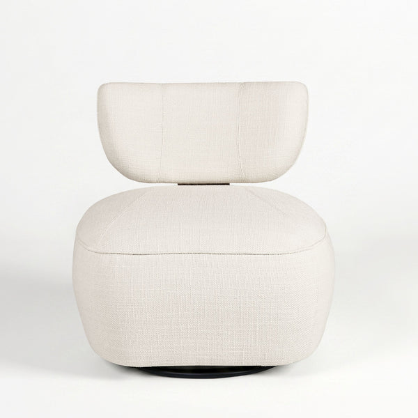 Aurelia Fluted Swivel Chair (White) Get Set Style Furniture