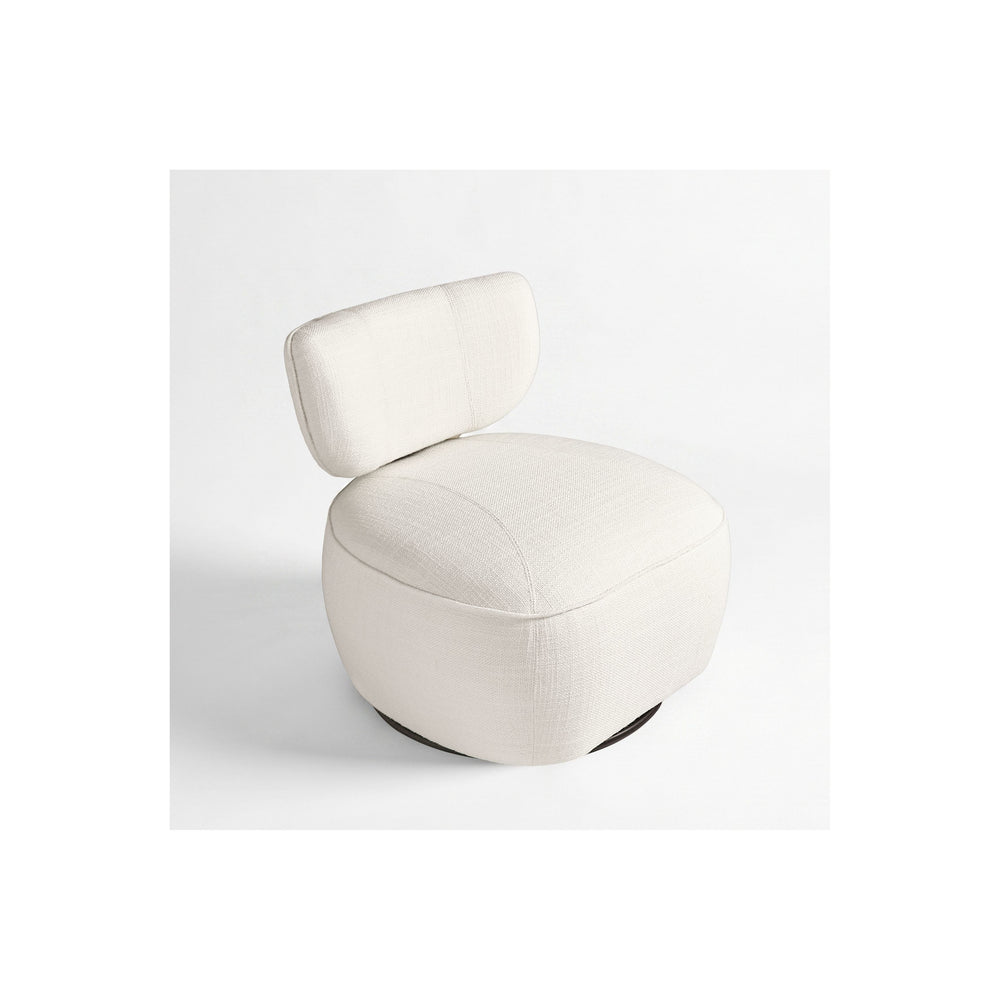 Aurelia Fluted Swivel Chair (White) Get Set Style Furniture