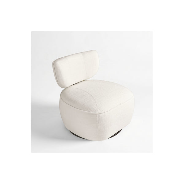 Aurelia Fluted Swivel Chair (White) Get Set Style Furniture