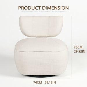 Aurelia Fluted Swivel Chair (White) Get Set Style Furniture