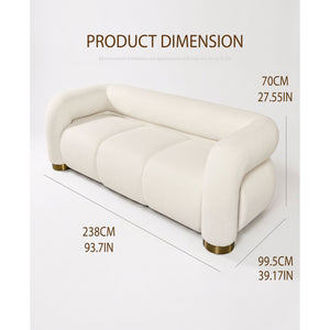 Aurelia Channel-Tufted Sofa (White) Get Set Style Furniture