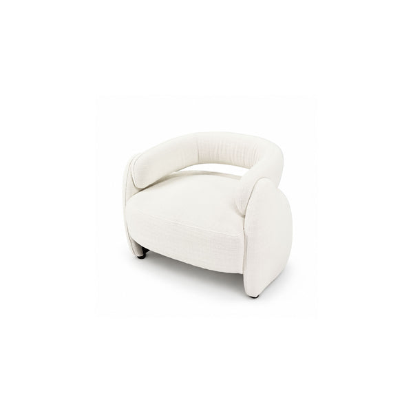 Echo Bouclé Barrel Chair (White) Get Set Style Furniture