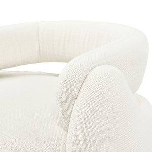 Echo Bouclé Barrel Chair (White) Get Set Style Furniture