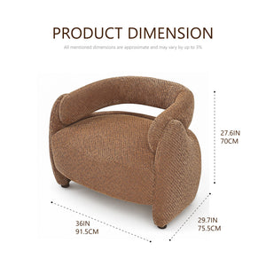 Echo Bouclé Barrel Chair (Cennamon) Get Set Style Furniture